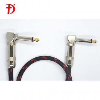 6.3mm right angle nickel plated audio cable