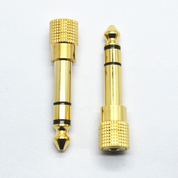 6.3mm to 3.5mm stereo 45L audio plug