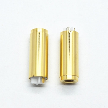 3.5mm 4poles 7.0D gold plated white plastic female Audio Jack