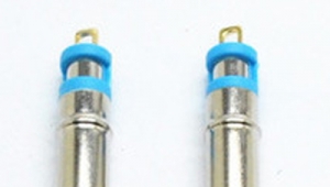 4.5*0.6mm 4506 22L male TV dc power jack nickel plating Blue plastic connector