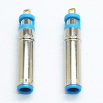 4.5*0.6mm 4506 22L male TV dc power jack nickel plating Blue plastic connector