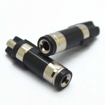 5.5*2.5mm 20.5L Male DV DC Power Jack Plug Connector Nickel Plated Black Plastic