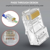 Ethernet Network Modular Jack Cat5 Cat6 Cat7 Male Female Rj45 Pass Through Conne