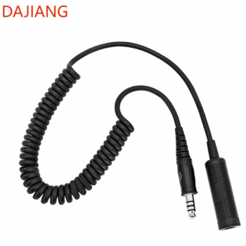 DAJIANG OEM Customized Headphones Coiled Extension 7.1mm to U-174 Spring Cable