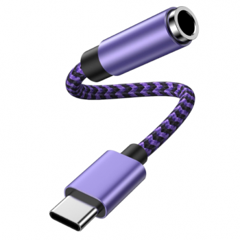 Dajiang USB Type C to 3.5mm PVC Jacket TRS Stereo Audio Adapter