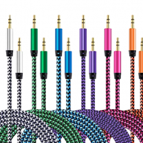 DAJIANG Customized 3.5mm Braided Pure Copper Aux Audio Cable 2m for Headphone