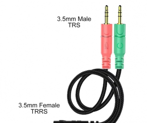 DAJIANG OEM Customized 3.5mmFemale to Dual 3.5mm TRS Audio Cable Y Male Splitter