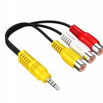 DAJIANG Customized 3.5mm Male to 3 RCA Female Audio Video Adapter Cable