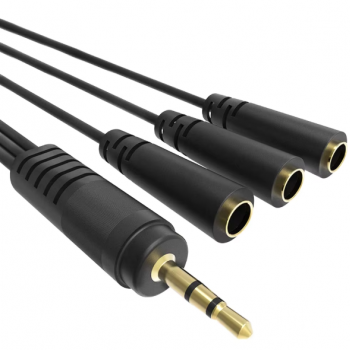 DAJIANG OEM Customized 3.5mm Male to 3X Female Stereo Audio Splitter Cable