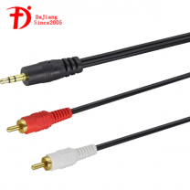 DAJIANG OEM Customized 3 Pole 3.5mm Male to 2 RCA Audio Cable Suitable for TV