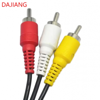 DAJIANG OEM Customized 3*RCA Male to 3*RCA Male Composite Audio Video Cable