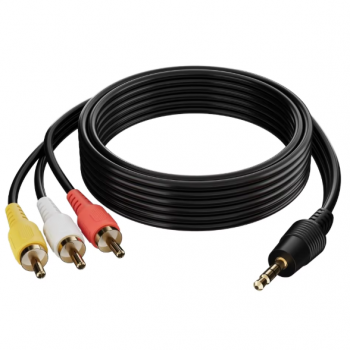Dajiang OEM Customized 3.5mm Male to 3RCA Male Stereo AudioVideo Composite Cable