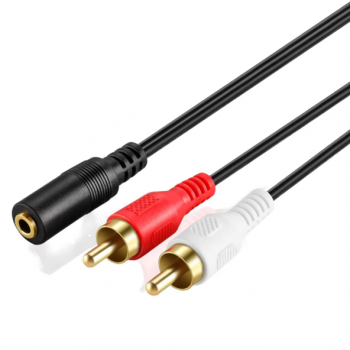DAJIANG Customized 3.5mm RCA Stereo Audio Cable Adapter AUX Auxiliary Y Splitter