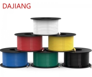 DAJIANG OEM 30/28/26/24/22/20/18awg Flexible Silicone Wire Cable 6 Color Silicone Wire