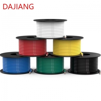 DAJIANG OEM 30/28/26/24/22/20/18awg Flexible Silicone Wire Cable 6 Color Silicone Wire