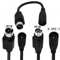 DAJIANG OEM Computer 3 Pin 4 PIN DIN Male 5.5mm X 2.1mm Female DC Power Extension Cable for CCTV Camera System