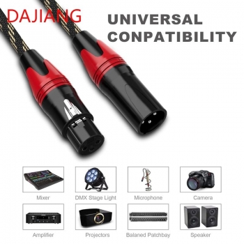 DAJIANG Manufacturer XLR to XLR Microphone Audio Cable XLR Male to Female 3 Pin Colorful Connector Compatible with Microphones