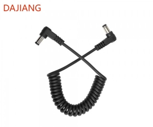 DAJIANG OEM Customized DC 5.5MM X 2.5MM 90 Degree Male to Male Plug Cable Right Angle DC5525 Power Adapter Spring Cable