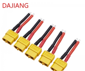 DAJIANG Manufacturer Factory  XT60 Plug Battery Female Adapter Connector with 14AWG Silicon Wire for RC Battery Cable Drone