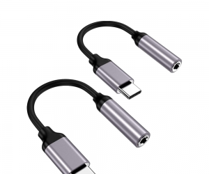 DAJIANG Customized OEM USB Type C TO 3.5mm Female Audio Dongle Cable TUV Verified Auxiliary Headphone Jack Adapter PVC Jacket Braid