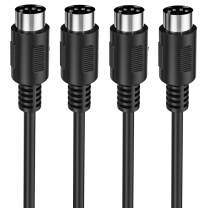 DAJIANG Customized External Sound Card Adapter Cable 5-Pin Mini Din Male to Male PVC Jacket Compatible with MIDI Keyboard OEM