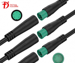 DAJIANG OEM Customized 24AWG Electric Bike Extension Cable M8 5Pin Waterproof Male/Female Connector for TUV Verified Supplier