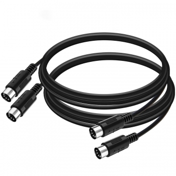 DAJIANG Customized External Sound Card Adapter Cable 5-Pin Mini Din Male to Male PVC Jacket Compatible with MIDI Keyboard OEM