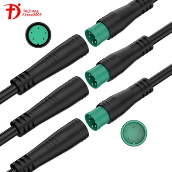 DAJIANG OEM Customized 24AWG Electric Bike Extension Cable M8 5Pin Waterproof Male/Female Connector for TUV Verified Supplier