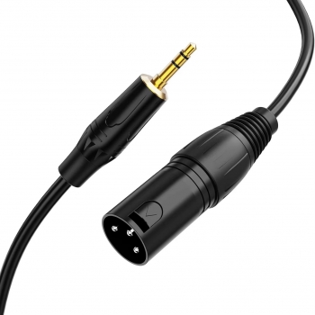 DAJIANG Customized 3.5mm XLR Audio Video Cable Microphone Cable Compatible Laptop Microphone Amplifier 3.5mm Male XLR PVC Braid
