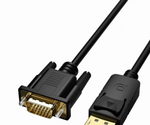 Dajiang OEM 6FT for to VGA Adapter Cable 1080P Gold Plated PVC Jacket Male-Female Connector for Laptop/Desktop/Projector