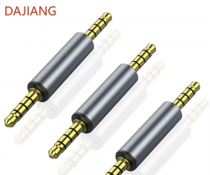 DAJIANG OEM Customized 3.5mm TRRS Male to Male Audio Jack Adapter Aux Converter for Laptop AC Output