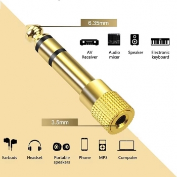 DAJIANG Brand New Stereo Headphones Audio Adapter 6.5mm Male Plug 3.5mm Female Connector for Laptop Guitar Microphone Amplifier