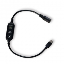 DAJIANG OEM Customized USB C to 5521 DC female 5V/9V/12V/15V/20V Cable Multi Voltage Adjustable LED Display Screen,  USB to 5521 DC female Power Charger use with PD Charger and PD Power Bank for Speakers, routers, laptops