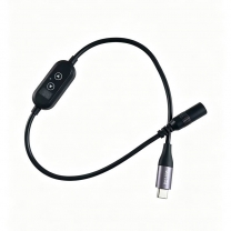 USB C to DC Adapter 140W USB Type C to DC 5.5x2.1mm female PD Trigger Cable, 5V/9V/12V/15V/20V/28V Multi Voltage Adjustable with LED Display for Tablets/Routers/Speaker