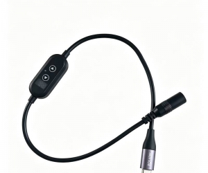 USB C to DC Adapter 140W USB Type C to DC 5.5x2.1mm female PD Trigger Cable, 5V/9V/12V/15V/20V/28V Multi Voltage Adjustable with LED Display for Tablets/Routers/Speaker