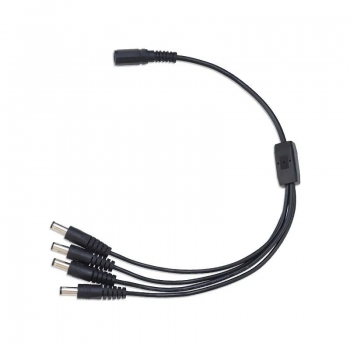 DAJIANG OEM Customized DC Splitter Cable 1 Female 4 Male Pure Copper 4-Way 5.5mm X 2.1mm 12V 5A for CCTV Router & LED Strip