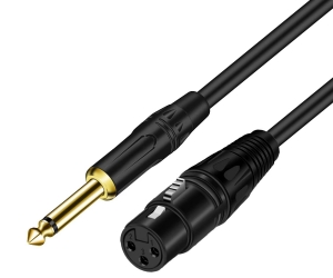DAJIANG OEM Customized XLR 6.35mm (1/4 Inch) Mic Cable XLR-3Pin TS Audio Cord Mono PVC Jacket Male-Female Cable