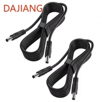 DAJIANG OEM Customized 5.5mm X 2.1mm Male to Male DC Power Extension Cable 5521 DC Power Cable for Security Camera