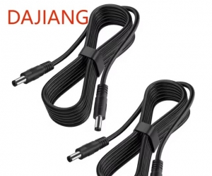DAJIANG OEM Customized 5.5mm X 2.1mm Male to Male DC Power Extension Cable 5521 DC Power Cable for Security Camera