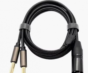 DAJIANG OEM XLR 3M 1/4 Inch XLR Male Y Splitter Cable Dual 6.35mm TS Mono Plug Microphone Stereo TRS PVC Braid Speaker Audio