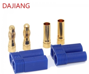 DAJIANG EC5 Bullet Banana Plug Connector Wholesale 5mm Gold Bullet Female Male Copper Contact for RC ESC Battery