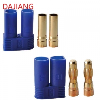 DAJIANG EC5 Bullet Banana Plug Connector Wholesale 5mm Gold Bullet Female Male Copper Contact for RC ESC Battery