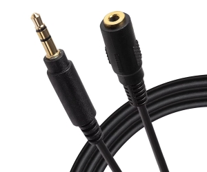 Dajiang 3.5mm Aux Stereo 3-Pole TRS Audio Jack Adapter Male-Female PVC 1.5m Extension Cable for Computer Video Home Theater Car