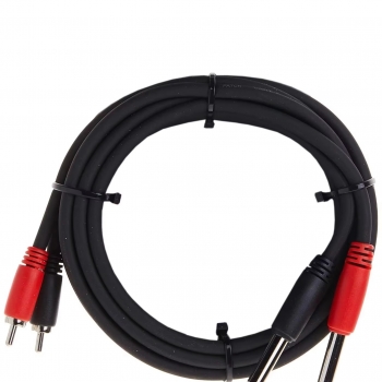 DAJIANG OEM Customized Dual RCA Male to Dual 1/4" Mono (Male) Audio Cable Dual RCA Male to Dual 6.35mm Mono 3 Feet PVC Jacket