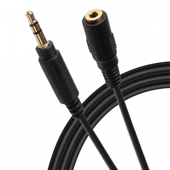 Dajiang 3.5mm Aux Stereo 3-Pole TRS Audio Jack Adapter Male-Female PVC 1.5m Extension Cable for Computer Video Home Theater Car